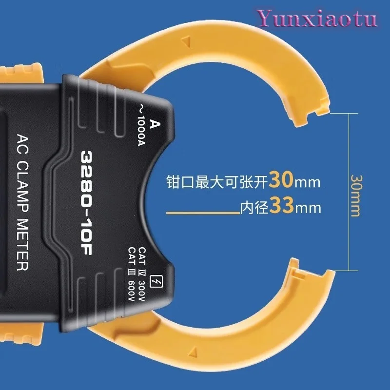 Clamp Meter 3280-10F Convenient Digital Clamp Meter, High-temperature Resistant Handheld Ammeter, Multimeter