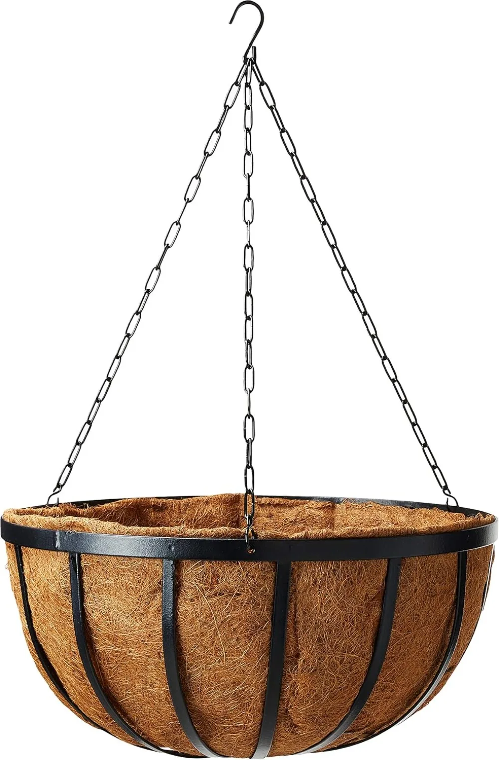 

Round Hanging Basket Planter, 20-Inch, Black