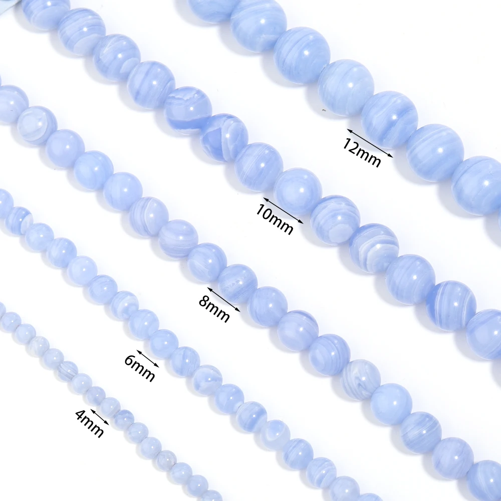 32-90pcs/Strand 4/6/8/10/12mm Light Purple Agate Beads Natural Stone Beads Round Spacer Bead for Jewelry Making DIY Bracelets
