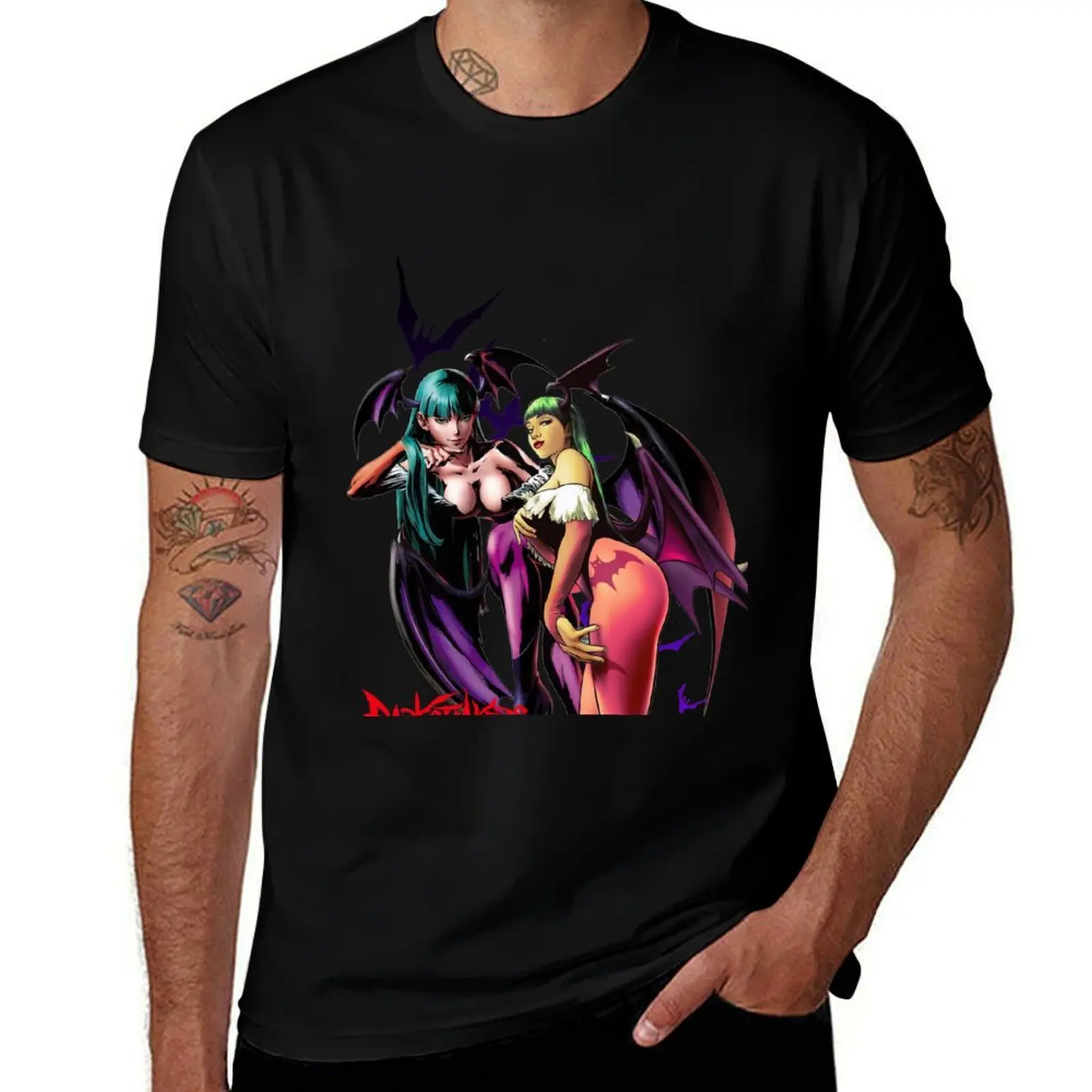 Morrigan Darkstalkers T-Shirt Abstract Pattern Print Top T-Shirt