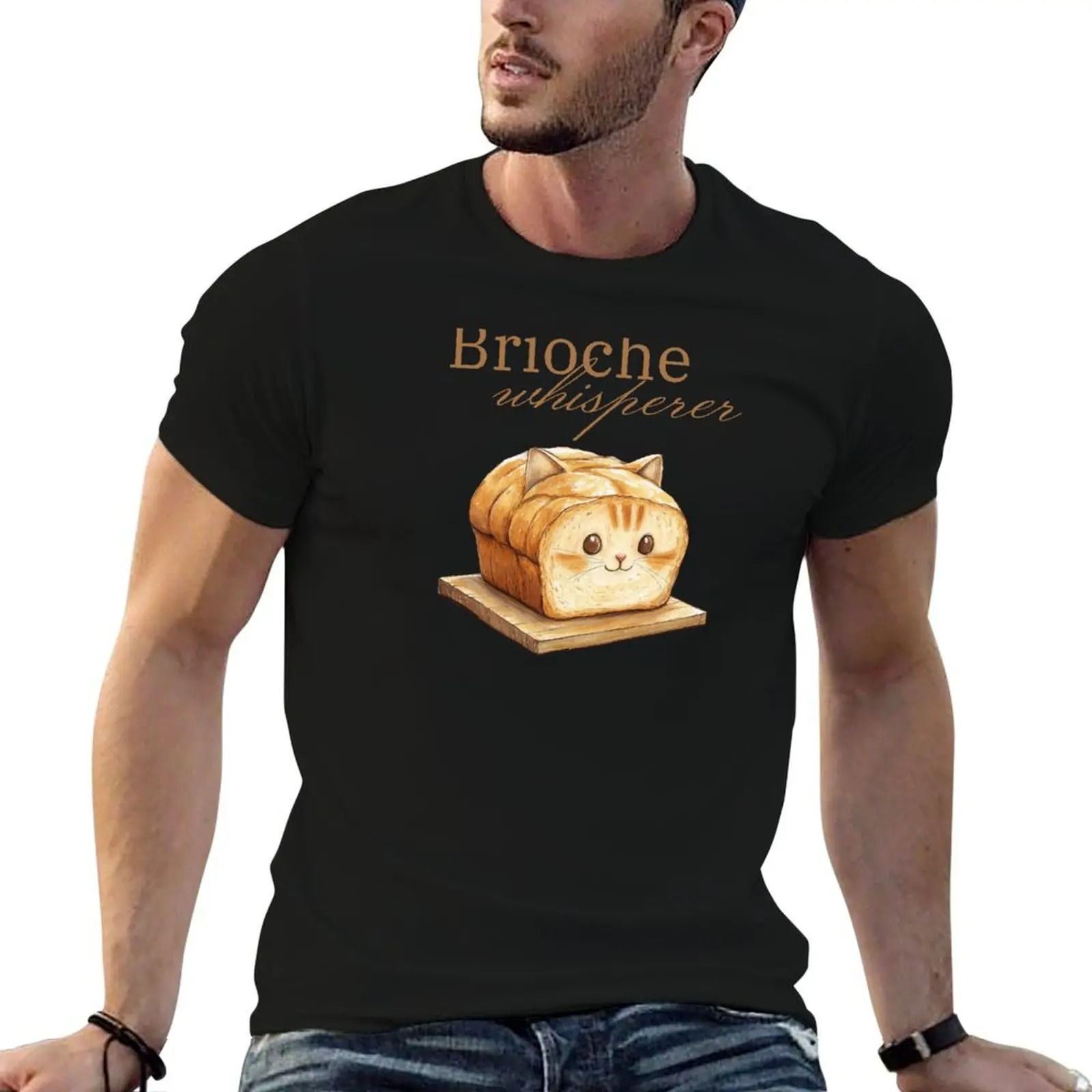 Camiseta gráfica personalizada con estampado de Whisperer para hombre, camisetas de Brioche