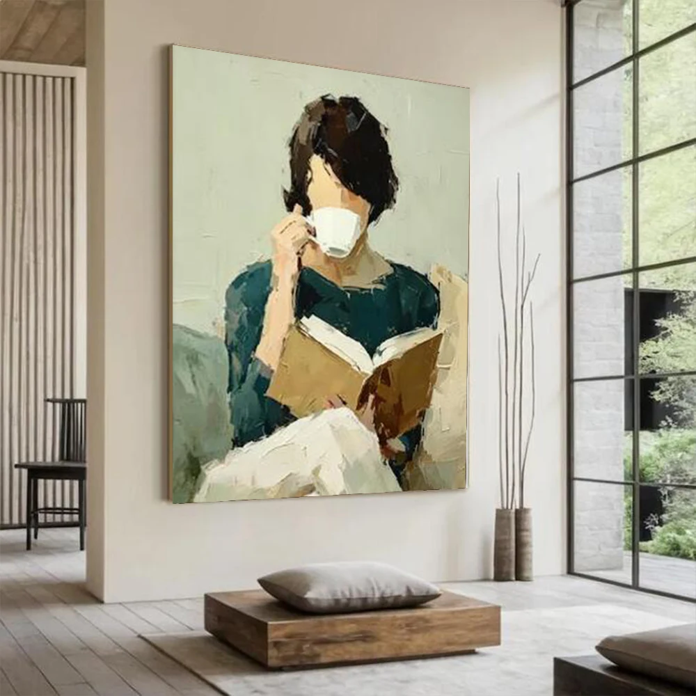 peinture-a-l'huile-abstraite-100-faite-a-la-main-sur-toile-'une-fille-qui-lit'-decoration-murale-pour-salon-et-maison