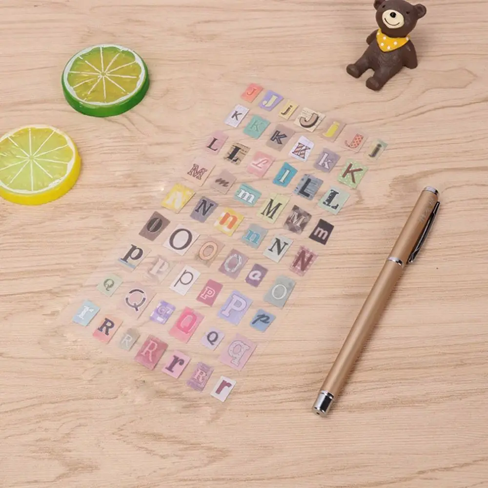 DIY Scrapbooking Mobile Phone Decoration Decorative Stickers Handmade Stickers English Alphabet Number DIY Decorative Stickers