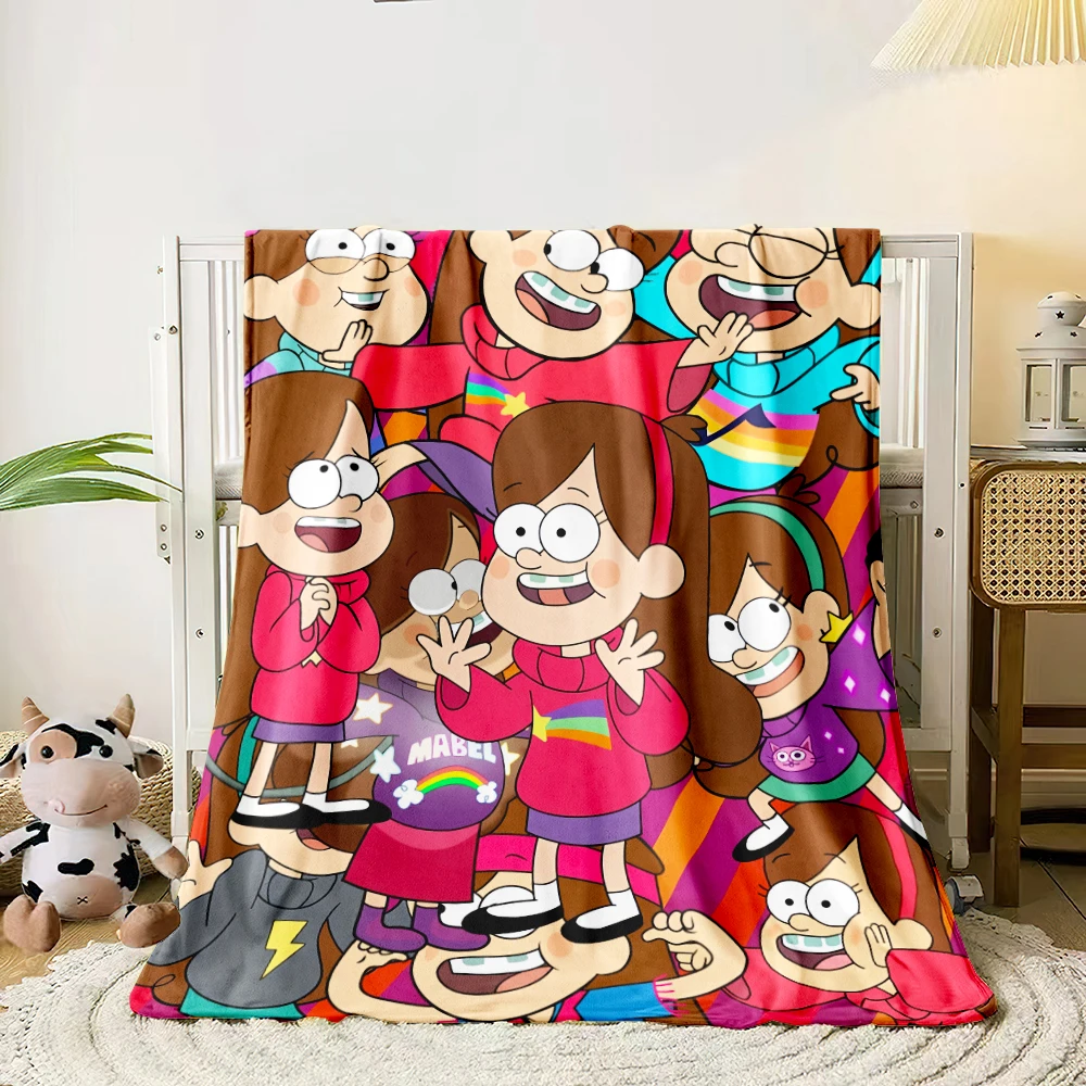 

1 PC Gravity Falls blanket - Lightweight Flannel Throw for sofas, travel, camping, living rooms, offices, chairs and beds