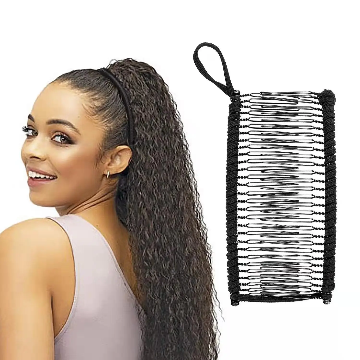 40 Stretch Double Side Hair Combs Banana Hair Clips Multistyling Tool For Thick Curly Hair Claw Clamp Women Fashion Accessories