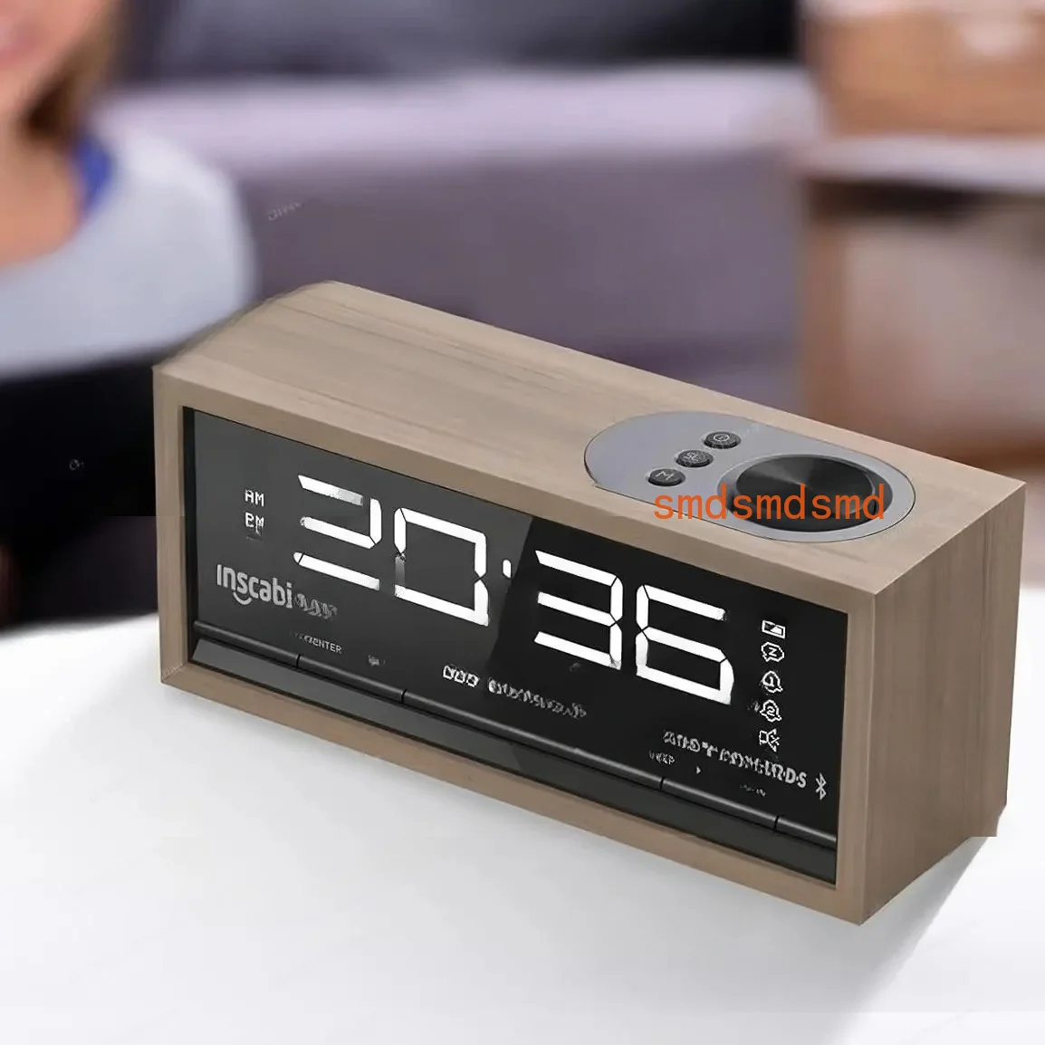 DAB+ FM Bluetooth 5.0 Radio - Multifunctional Wireless Charging Alarm Clock Speaker, High-End Home Audio (Foreign Trade)