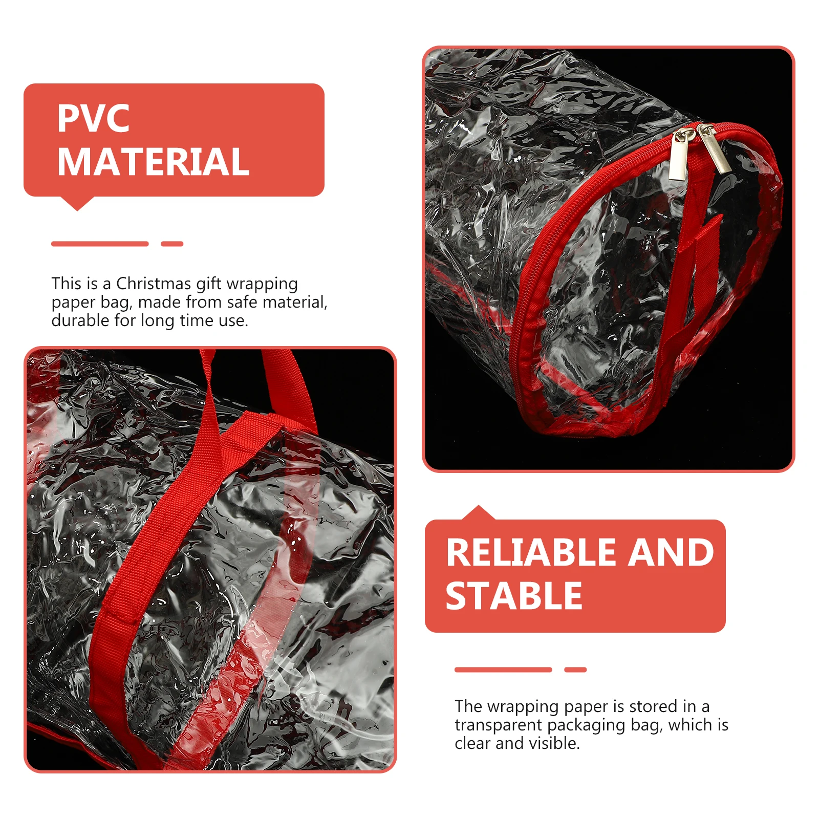 

Storage Bag Organizer Clear Gift Bags for Wrapping Paper Packaging Pvc Boxes Christmas