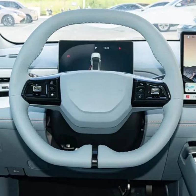 لتقوم بها بنفسك مخصص عالية الجودة تنفس المضادة للانزلاق جلد طبيعي غطاء عجلة القيادة ل MG مولان 2022-2023 السيارات الداخلية