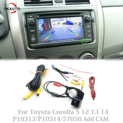 VKAUTO For Toyota Corolla S 2012 2013 2014 OEM Radio Touch Screen Display P10313 P10314 57056 Add After market backup Camera kit