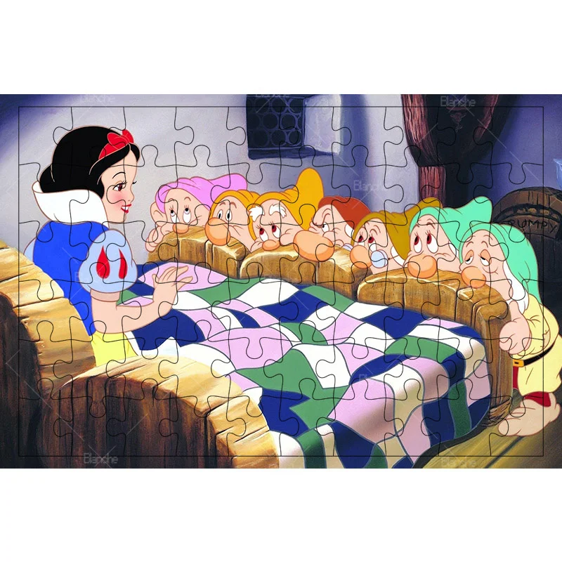 Disney Princess Classic Snow White 300 500 1000PCS Puzzles Game Wooden Jigsaw Relax For Friend Gift Desk Kid Girl Room Ornament