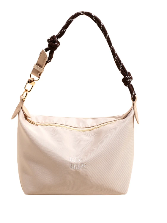 

Casual Versatile Handwoven Rope Canvas Letter Lunch Box Bag Underarm Bag Handheld Bag 2025 Spring Commuter Crossbody Bag