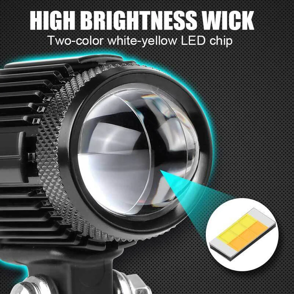 Motorcycle Led Spotlight Super Bright Waterproof External Headlight Auxiliary Fog Driving Light For Scooter Dropshipping