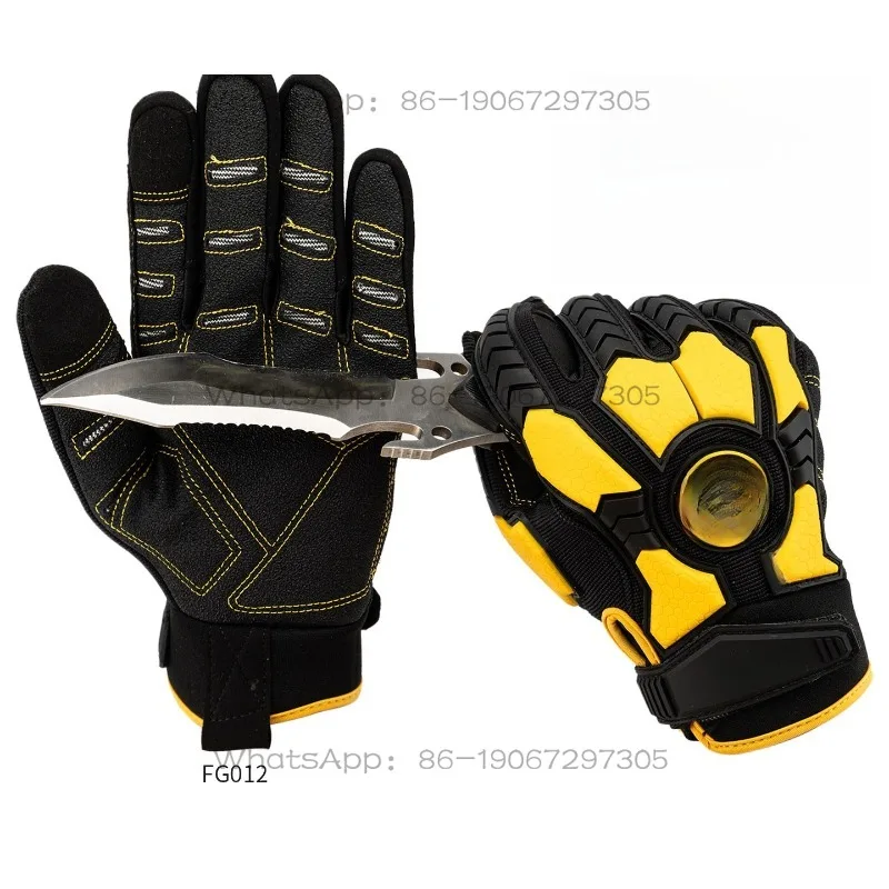 Anti-cut PVC Wear-resistant Patch Mechanical Touch Screen Anti-skid Anti-cutting Protective Anti-collision Gloves