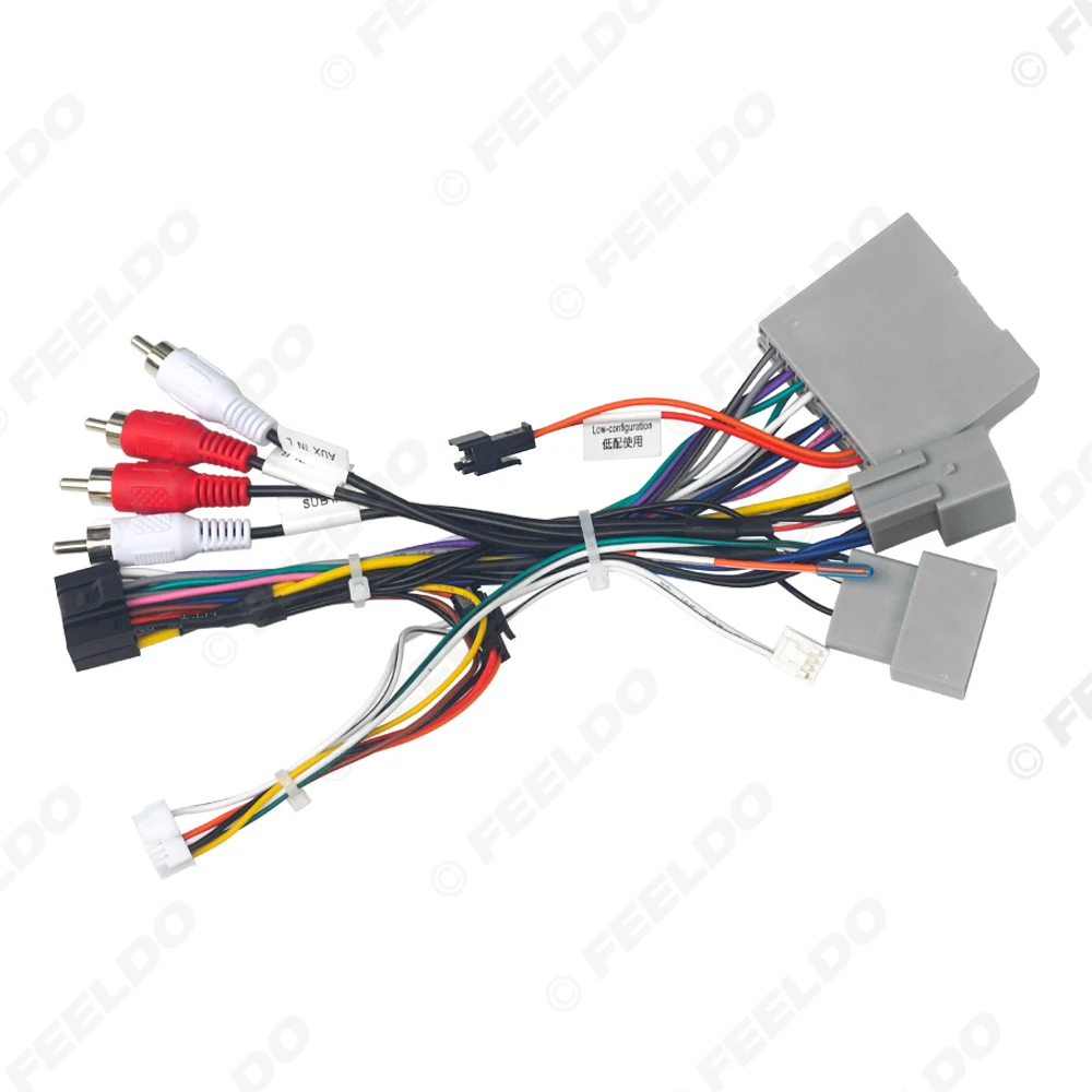 FEELDO Car 16pin Audio Wiring Harness For Chevrolet Blazer Ford Explorer Stereo Installation Wire Adapter