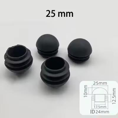 4pcs Spherical Head Black Plastic Round Head Tube Hole Plugs Chair Leg Caps Insert Plugs Floor Protector Furniture Bottom Covers - Image 21