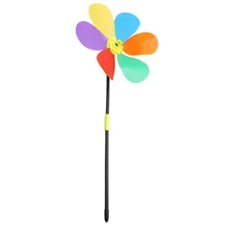 1pc Colorful Windmill Wind Spinner Home Garden Yard Decoration Wind Generator Kids Toy Garden Beauty Supplies Parts