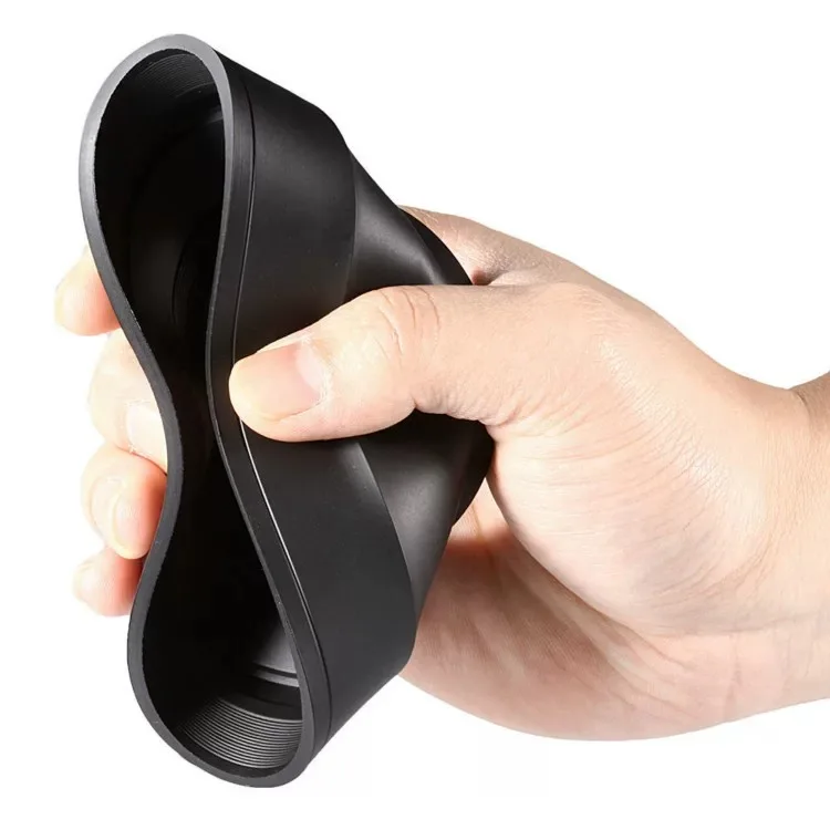 3‑in‑1 Collapsible Rubber Lens Hood Wide‑angle Standard Telephoto Universal Camera Lens Shade 49/52/55/58/67/77/82mm