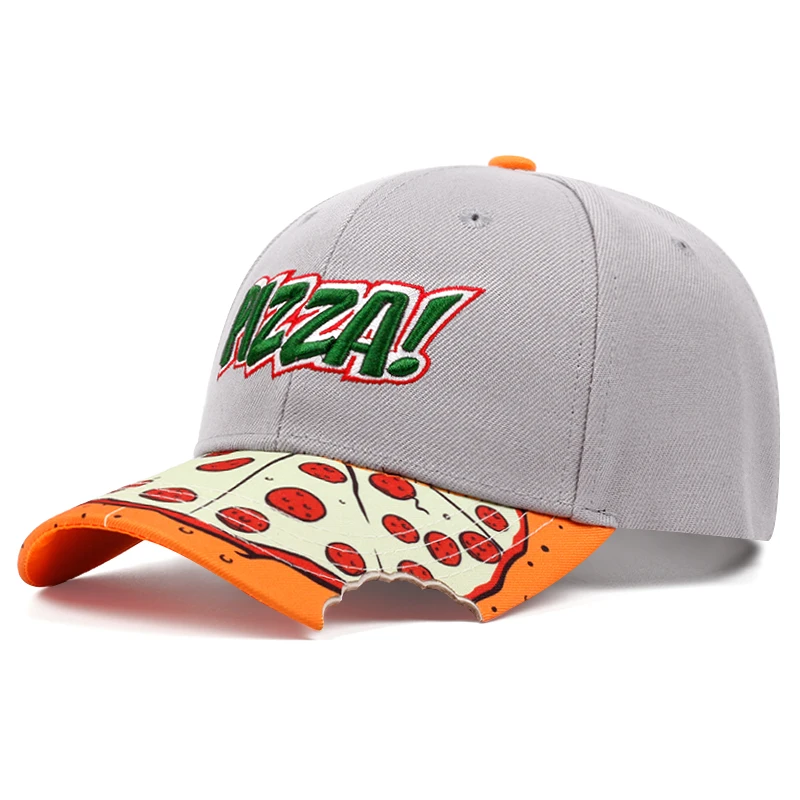 Fashion PIZZA Embroidered Cap Men Women Adjustable Hip Hop Baseball Cap For Unisex Adult Outdoor Sun Hat Snapback Hats