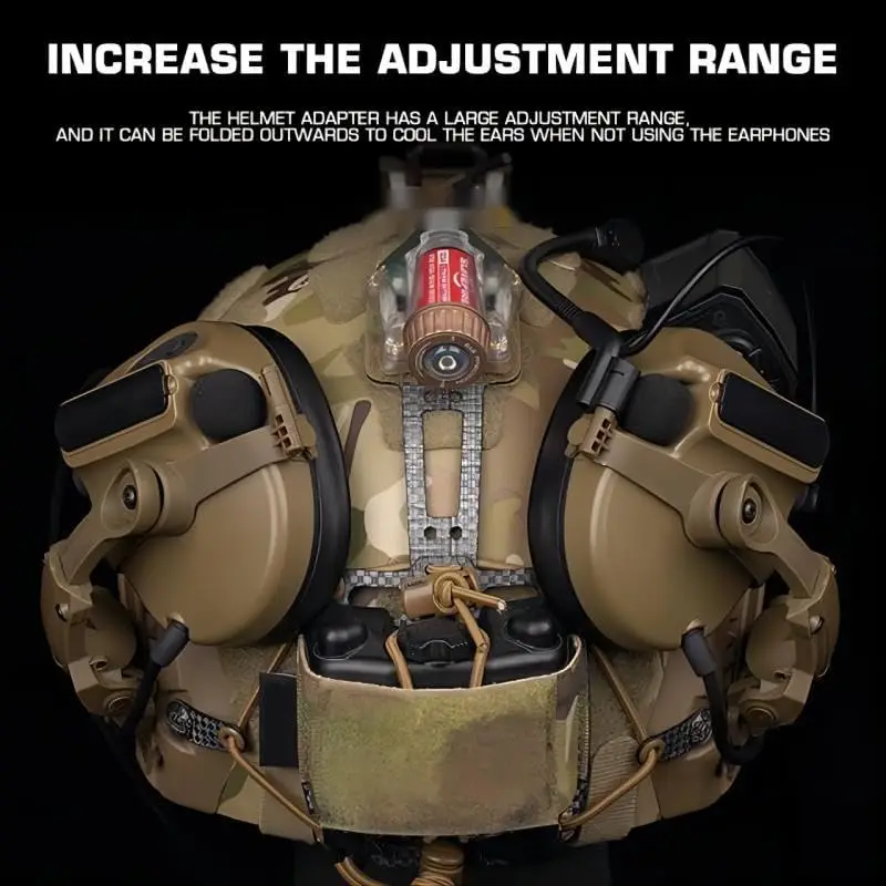 Tactical Helmet Set with Night Vision Goggles Headset Respirator Signal Light for Outdoor Airsoft Shooting Cosplay Equipment - Image 4