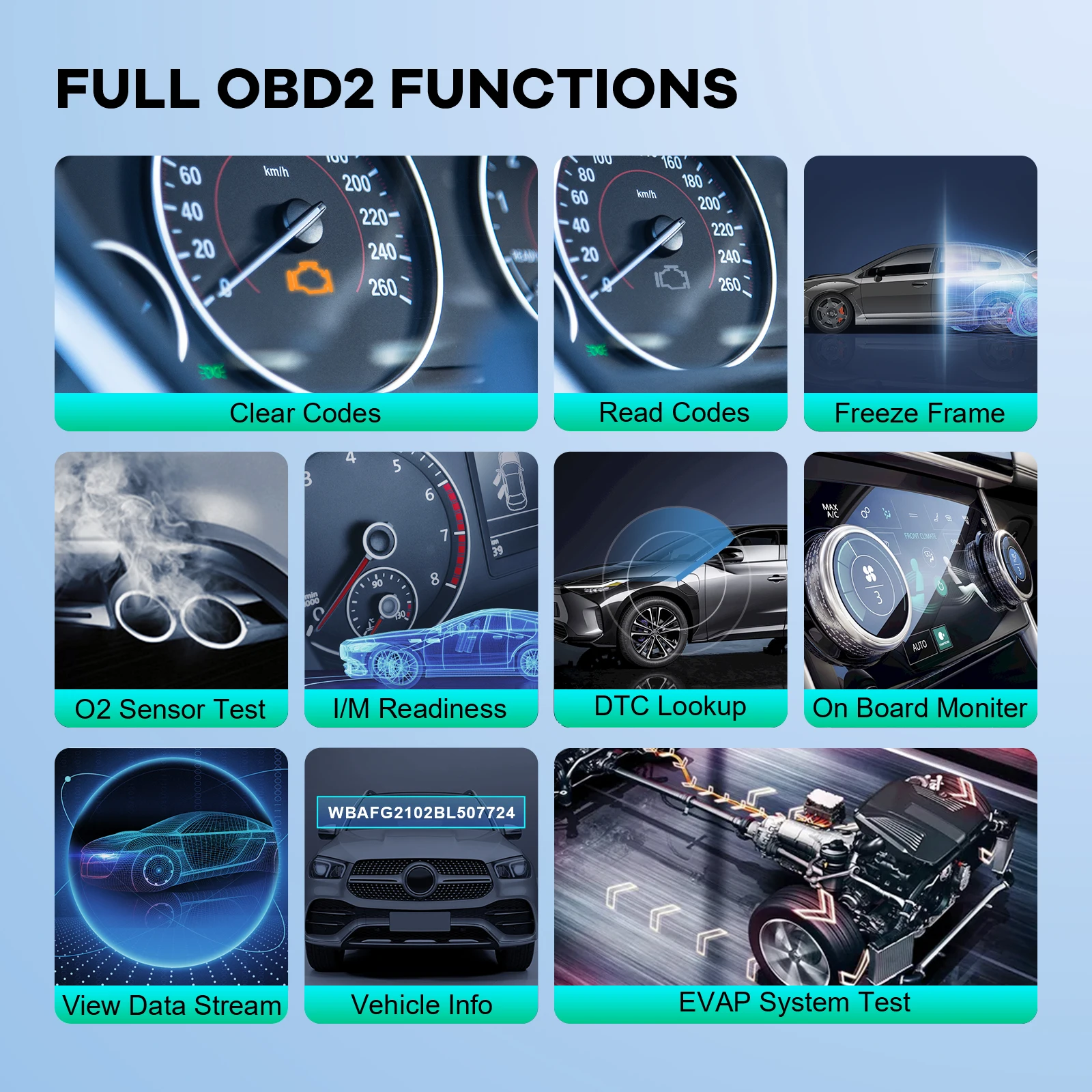 Lifetime Free Update MUCAR VO6 OBD2 Scanner All Systems Diagnostic 28 Reset Auto VIN EPB/BMS/SAS/ABS Sevice for All Cars