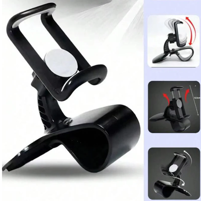 

Universal Car Phone Holder Stand 360° Rotation Car GPS Navigation Dashboard Car Clip Mount Bracket Mobile Phone Support in Car