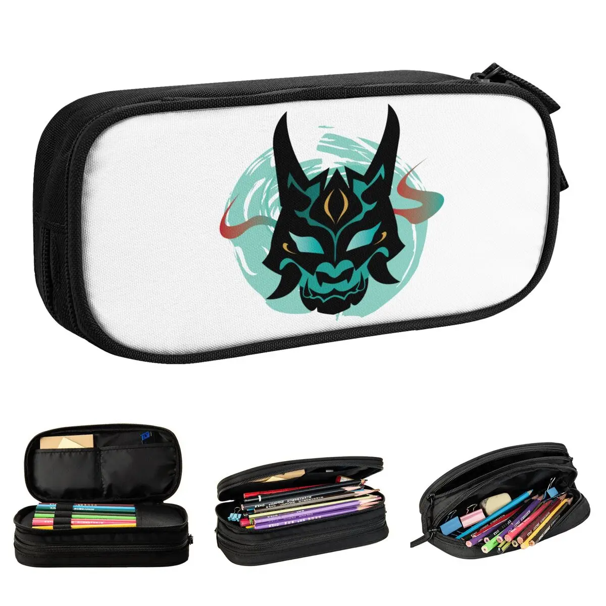 Genshin Auswirkungen xiao yaksha Feder mäppchen klassische Stift halter Bleistift Taschen für Schüler große Kapazität Schul bedarf Geschenk Pencil cases