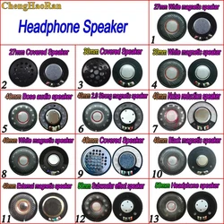 27/30/40/50 mm Headphone Speaker Unit With Cap White/Black Magnetic Headset Driver Full Range Noise Reduction DIY HiFi Speakers