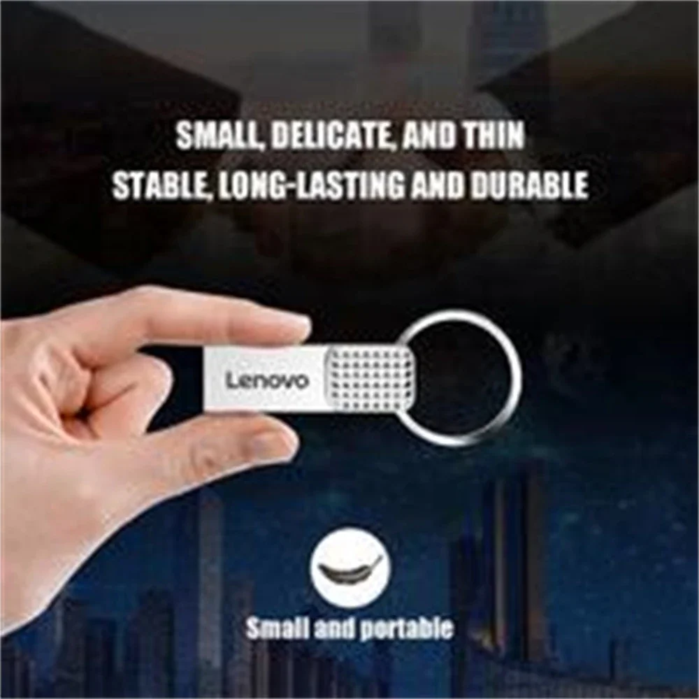 Lenovo Metal U Disk 2TB Portable Pen Drive 1TB High Speed USB 3.0 Type-C Interface Waterproof 1TB 512GB Memoria Usb Flash Disk