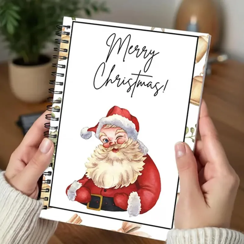 Weihnachtsgeschenkkartenbuch Überraschungen auf jeder Seite DIY spiralgebundene Fröhliche Weihnachtsgrußkarten für Schüler-Abschlussgeschenke