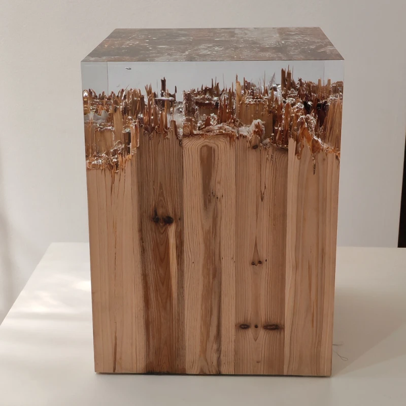 

2025 Modern Design Wood Stool & Ottoman Bedside Sofa Side Table Acrylic (Resin Free) Decorative Multifunctional Furniture