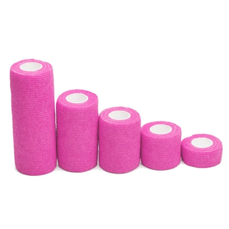 1 rotolo di bende non tessute per lo sport bende elastiche autoadesive protezione della pelle avvolgere nastro elasticizzato 2.5cm/5cm/7.5cm/10cm *