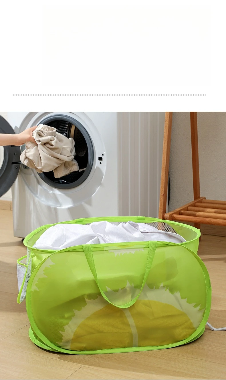 Heiß begehrter, faltbarer Wäschekorb, tragbarer Wäschekorb für Zuhause, Badezimmer-Wäschekorb, Wäschekorb für Schmutzwäsche – Detail 2