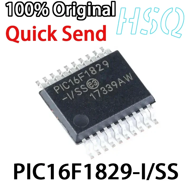 Original PIC16F1829-I/SS PIC16F1829 SMT SSOP-20 Microcontroller Chip 8-bit Microcontroller