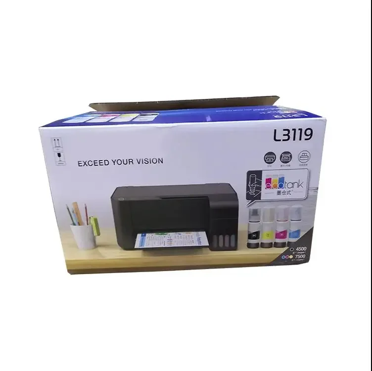 Hot sale dye ink 4 colors continuous inkjet printer on sales A4 Model Desktop inkjet printer for EPSON L3100/ L3110/L3118/L3119