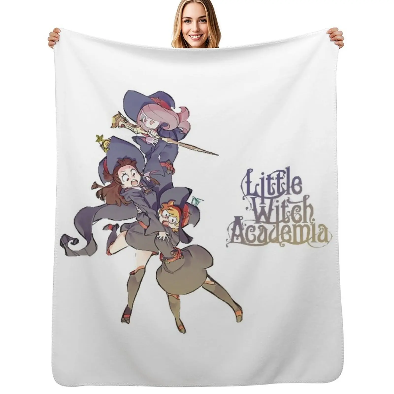 

Little Witch Academia Throw Blanket All Season Lightweight Soft Blanket for Bed