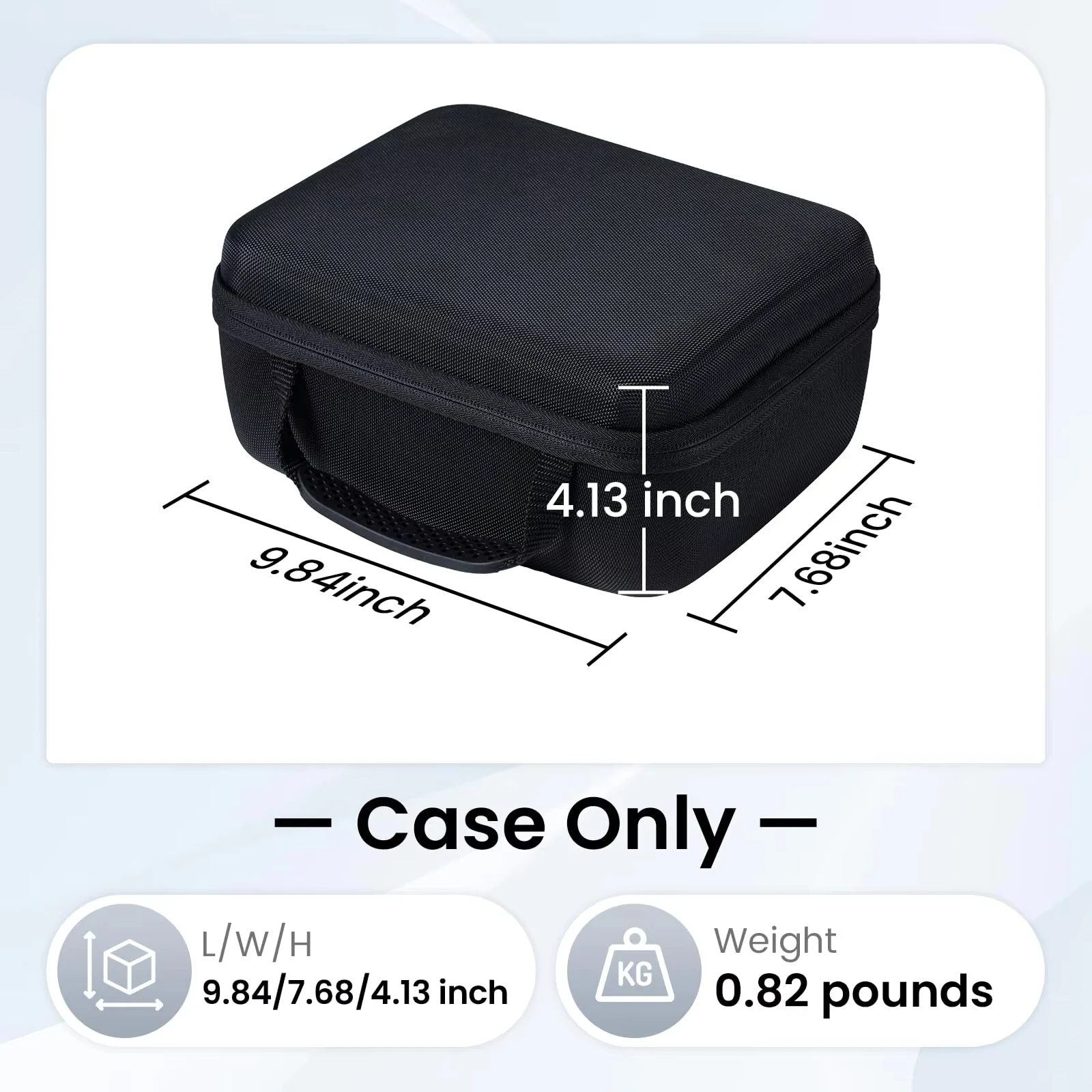 Hard Travel Case for E1000PRO Thermal Transfer Printer Protective Box with Wrist Strap & Zipper Scratch‑Resistant