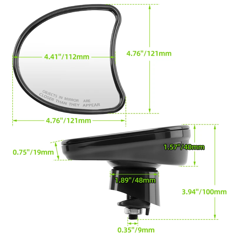 Motocicleta preto batwing carenagem montar espelhos retrovisores laterais espelho retrovisor para harley touring electra street glide 2014-up