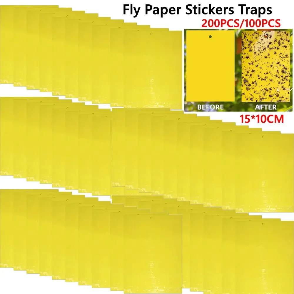 200-20pc trappole appiccicose a doppia faccia trappola per mosche di frutta bordo multiplo per insetti volanti cattura di insetti piante acchiappasogni forniture da giardino