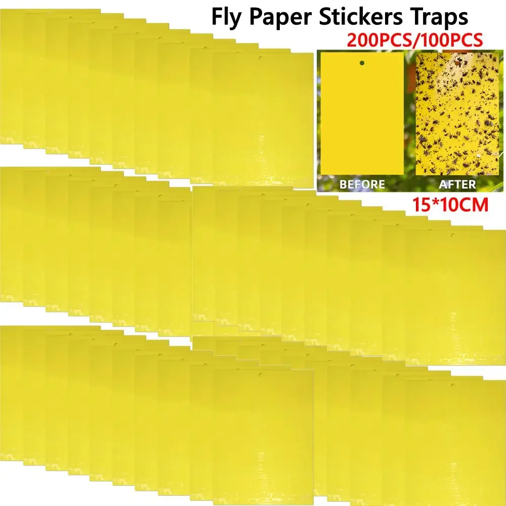 다용도 양면 점착식 과일 플라이 트랩 보드, 다목적 비행 곤충 캐쳐, 벌레와 해충을 잡는 식물 보호용품, 정원용품, 200-20개 세트