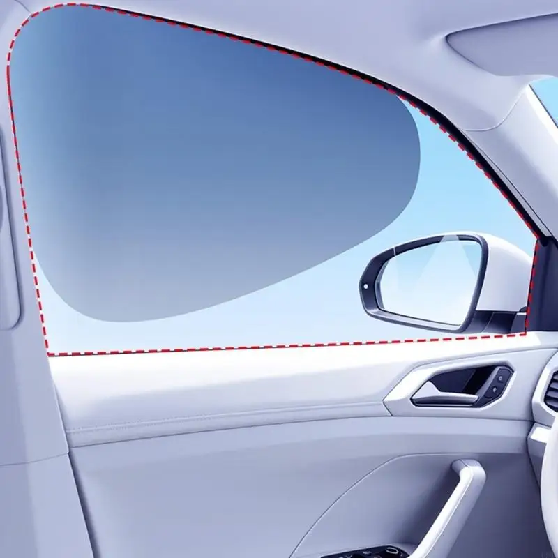 Lightweight PVC Car Windshield Shade Film Set with Static Cling Use 4 Pack New