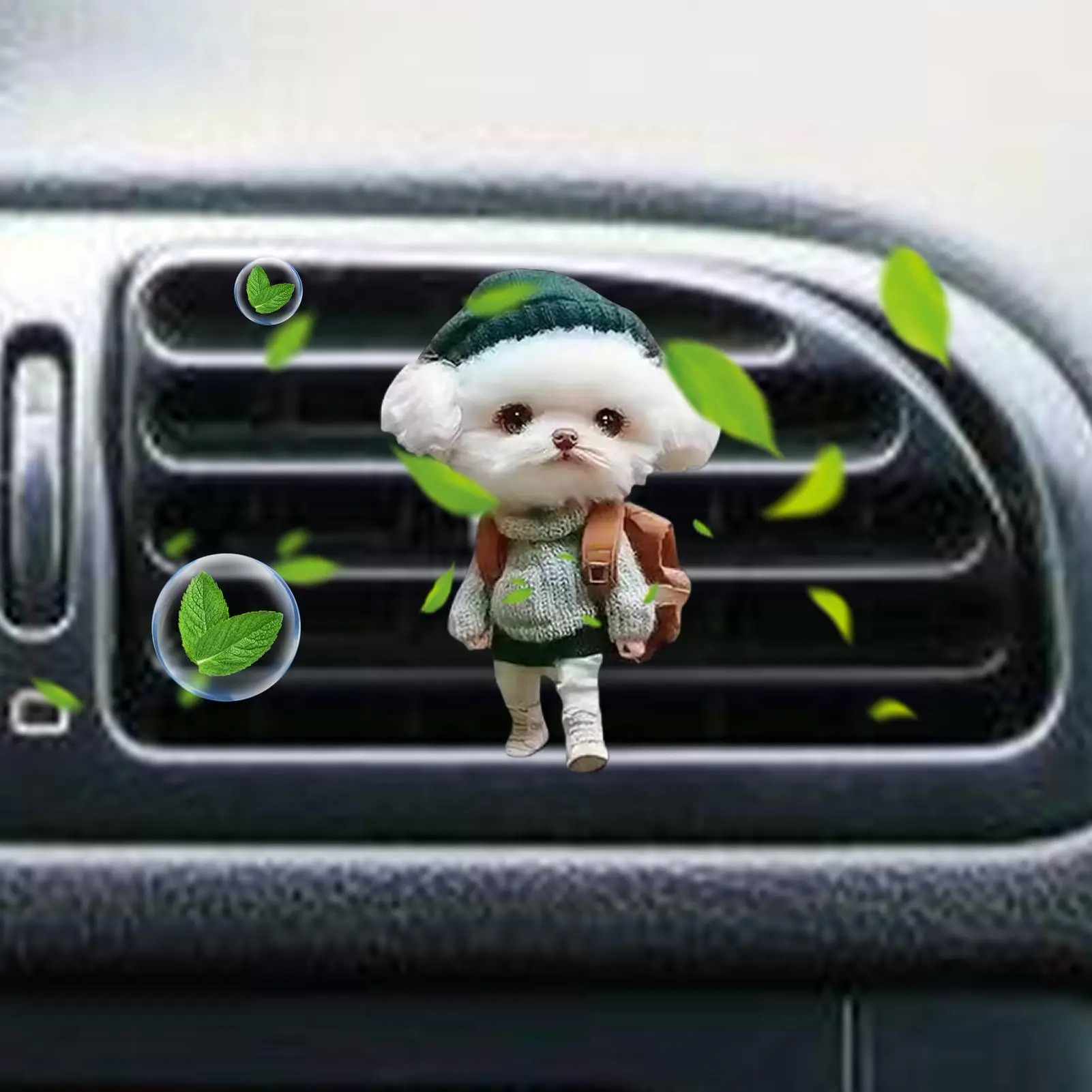 Cute Dog Air Freshener Clip Car Vent Scent Diffuser with Adorable Design Long-Lasting Fragrance & Decoration for Car Truck SUV