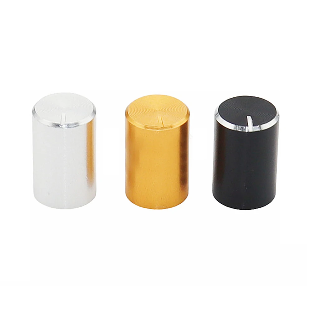 5Pcs Potentiometer Knob Aluminum Alloy Knob Potentiometer Cap Electronic Appliance Switch Cap Amplifier Volume Knob Cap 10×15mm