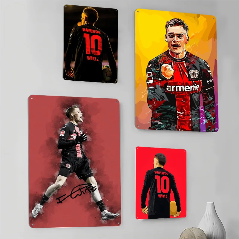 Florian Wirtz Football Metal Posters Customizable Wall Art Retro Vintage Metal Signs for Fans Man Cave Home Decor Living Room