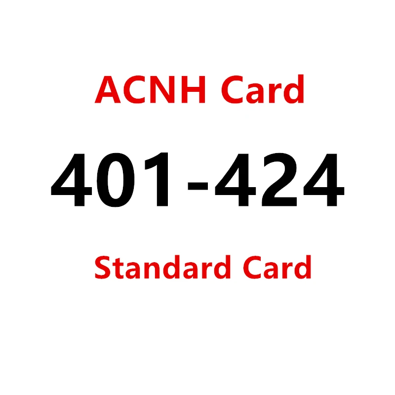 

Стандартная карта ACNH NPC от 401 до 424 NTAG215 Печатная карта NFC для NS Games Series 5