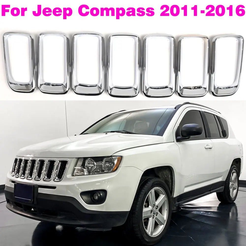 

68109865 Хромированная передняя решетка из АБС-пластика AA для Jeep Compass 2011 2012 2013 2014 2015 2016
