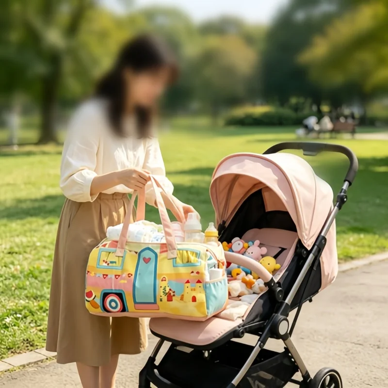 

2Pcs Cute Happy Camper Travel Bag, Cartoon RV Print Weekender Duffle Bag, Large Capacity Shoulder Bag for Outdoor