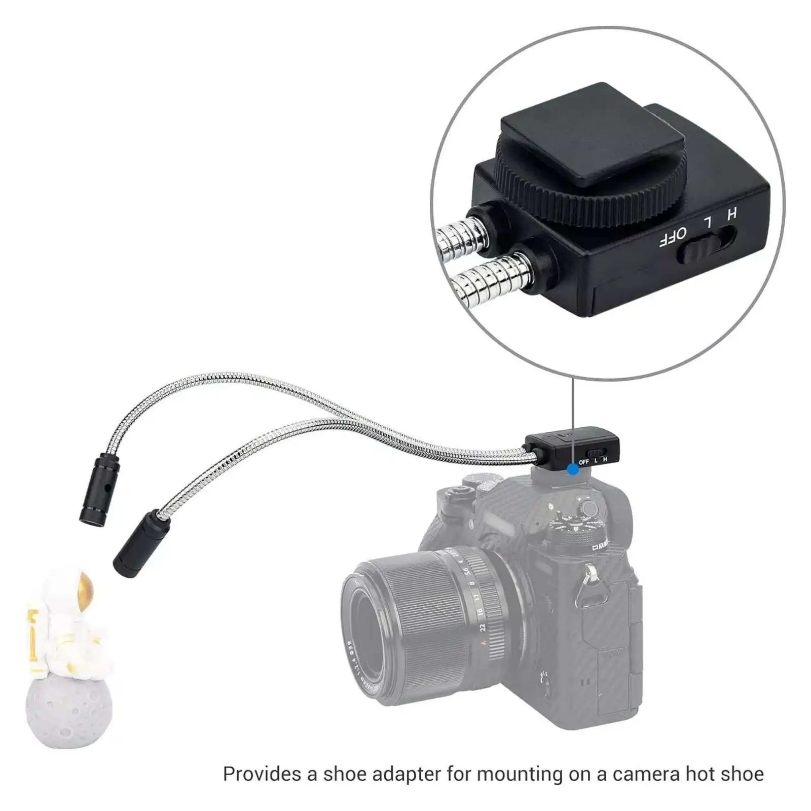 1Pc Macro Arm Light 5600K Flexible LED Cold-light Lamp 5 Level Ajustable Brightness 3 Mode Switch For Canon For Sony DSLR Camera