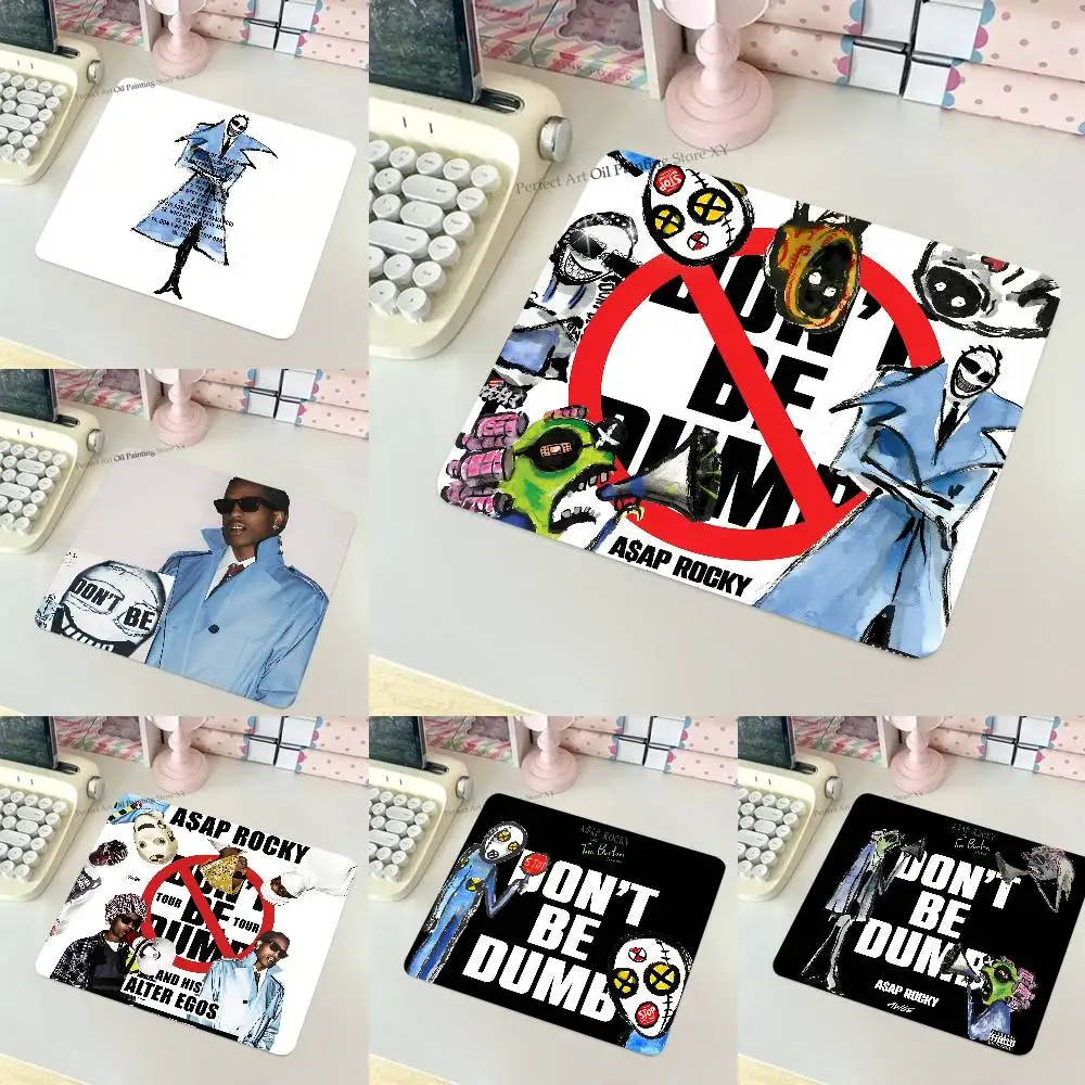 Alfombrilla de ratón A-Asap Dont Be Dumb R-Rocky, alfombrilla de ratón pequeña LockEdge para jugadores, alfombrilla de escritorio para ordenador, alfombrilla rectangular de goma antideslizante