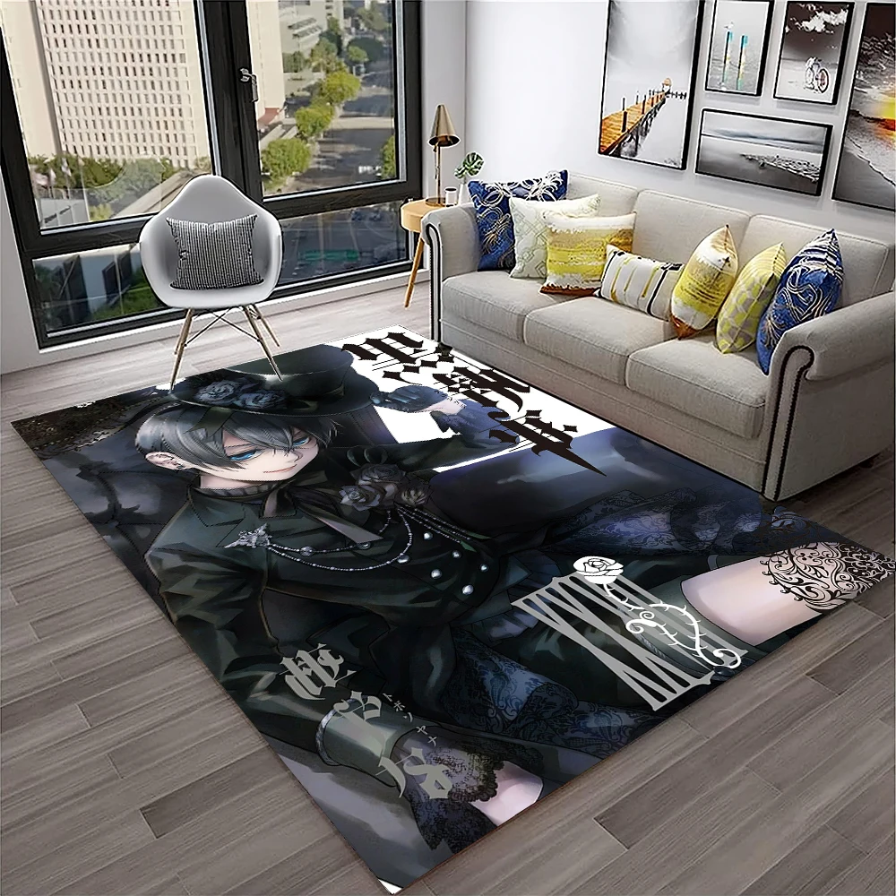 

3D Anime Black Butler Cartoon Carpet Rug for Home Living Room Bedroom Sofa Doormat Decor,kids play Area Rug Non-slip Floor Mat