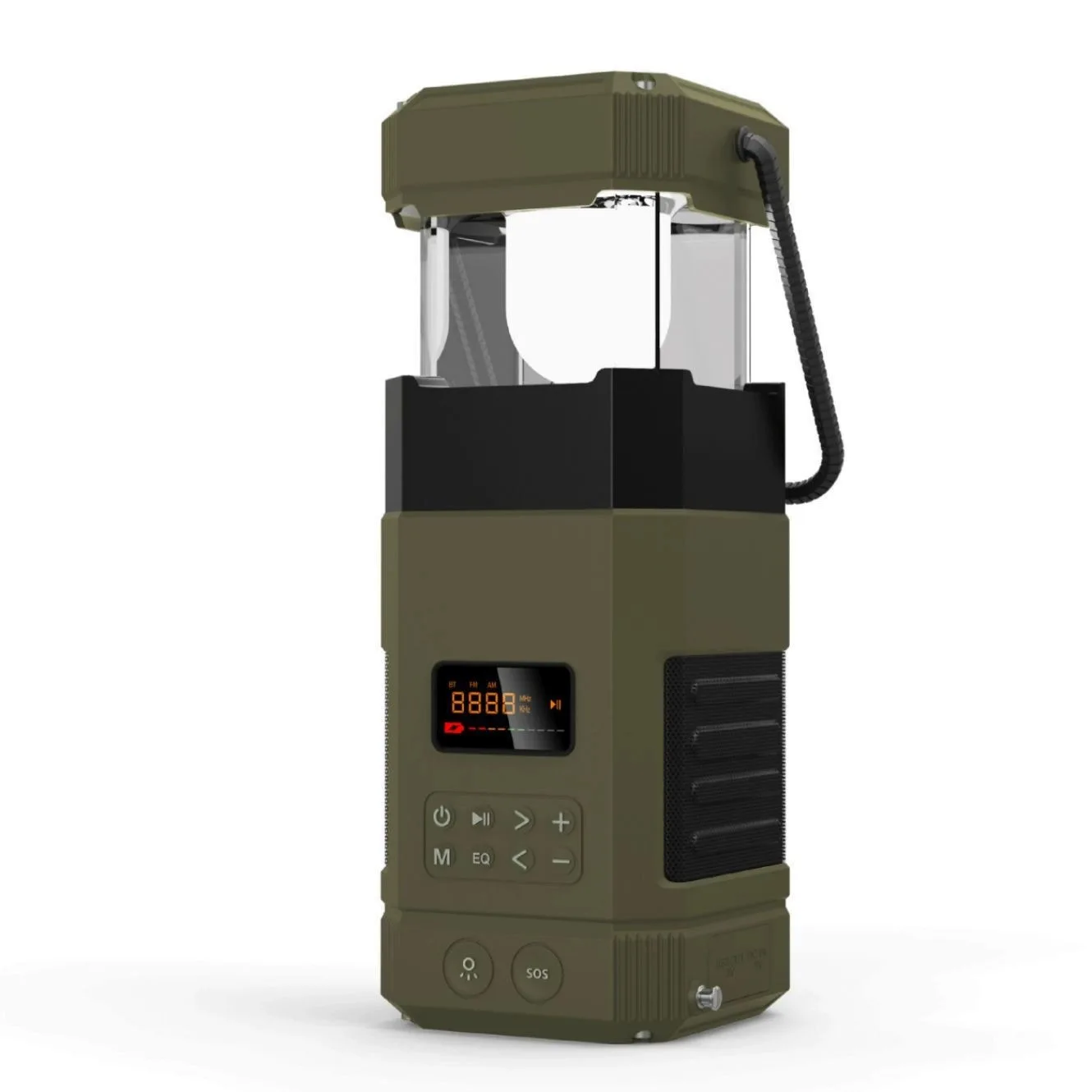 Multifunctional portable speaker Hand crank power generation Solar camping light Emergency disaster prevention Multifunctional B